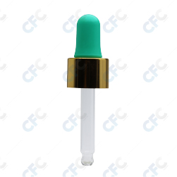 Gotero tapa casquete dorada pera verde