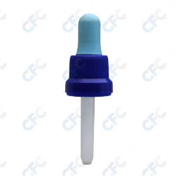 Gotero tapa plástica azul oscuro pera azul claro pipeta plástica