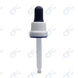 Gotero tapa plástica blanca pera azul oscuro
