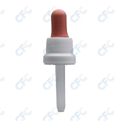 Gotero tapa plástica blanca pera café claro pipeta plastica-100