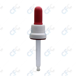 Gotero tapa plástica blanca pera roja anillo de seguridad negro