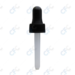 Gotero tapa plástica corta negra pera negra pipeta plastica-100